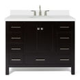 thumbnail image 2 of Ariel Cambridge 43 In. Oval Sink Vanity With White Quartz Countertop In Espresso, 2 of 10