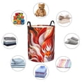 thumbnail image 4 of Fuzoiu Red Sun Flame Fox Print Circular Hamper,Laundry Basket with Handle,Collapsible Laundry,Dirty Clothes Storage Basket,for Bedroom Bathroom Dorm Living Room-Medium, 4 of 6