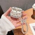 thumbnail image 3 of Cute Airpod pro Clear Case with Keychain,Cute Bling Colorful Graffiti Butterfly Pattern Design Soft Silicone Smooth Shockproof Compatible with Airpods Pro Charging Case for Girls Women, 3 of 13