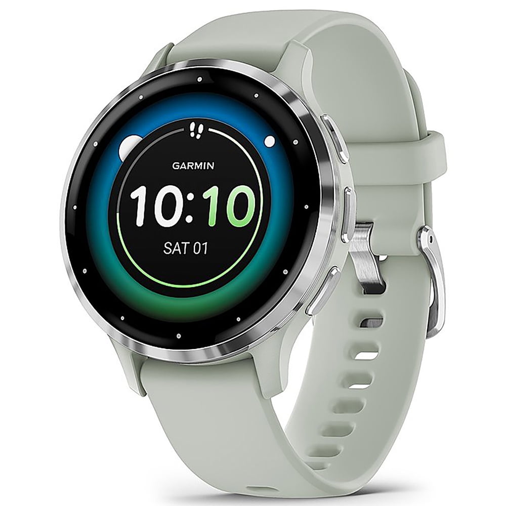Restored Garmin 010-N2785-01 Venu 3S Health Fitness GPS Smartwatch Silver Bezel / Gray Band 41mm (Refurbished) Bundle with 2 YR CPS Enhanced Protection Pack