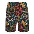 thumbnail image 6 of Kdxio Snake And Flower Pattern Mens Casual Shorts - Drawstring Summer Beach Sports Shorts for Men, 6 of 9