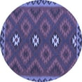 thumbnail image 1 of Ahgly Company Indoor Round Oriental Blue Traditional Area Rugs, 4' Round, 1 of 4