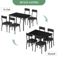 thumbnail image 2 of Dining Table Set for 4, Kitchen Table and Chairs for 4 with Upholstered Chairs, 5 Piece Rectangular Dining Room Set for Small Space, Apartment, Dinner, Retro Black, 2 of 3