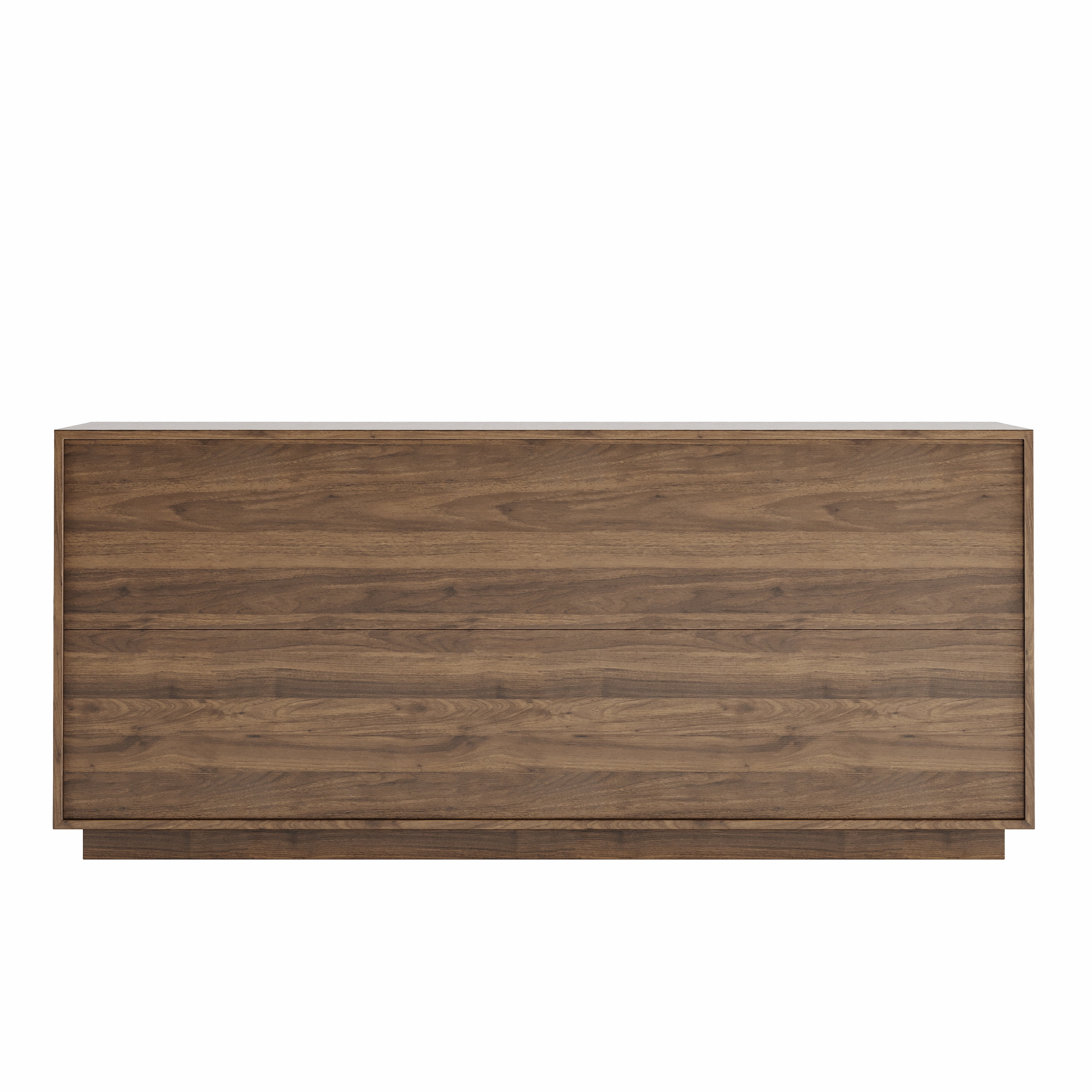 Homy Casa 59 in Modern 4-Door Sideboard Cabinet with Sculpted Ripple Storage Credenza Brown