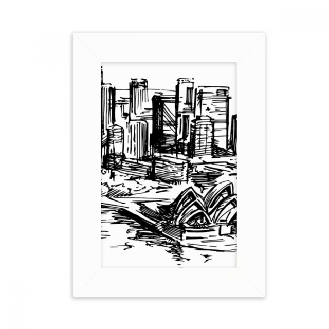 Australia City Landmark Sydney Opera Sketch Desktop Photo Frame Picture Display Decoration Art Painting