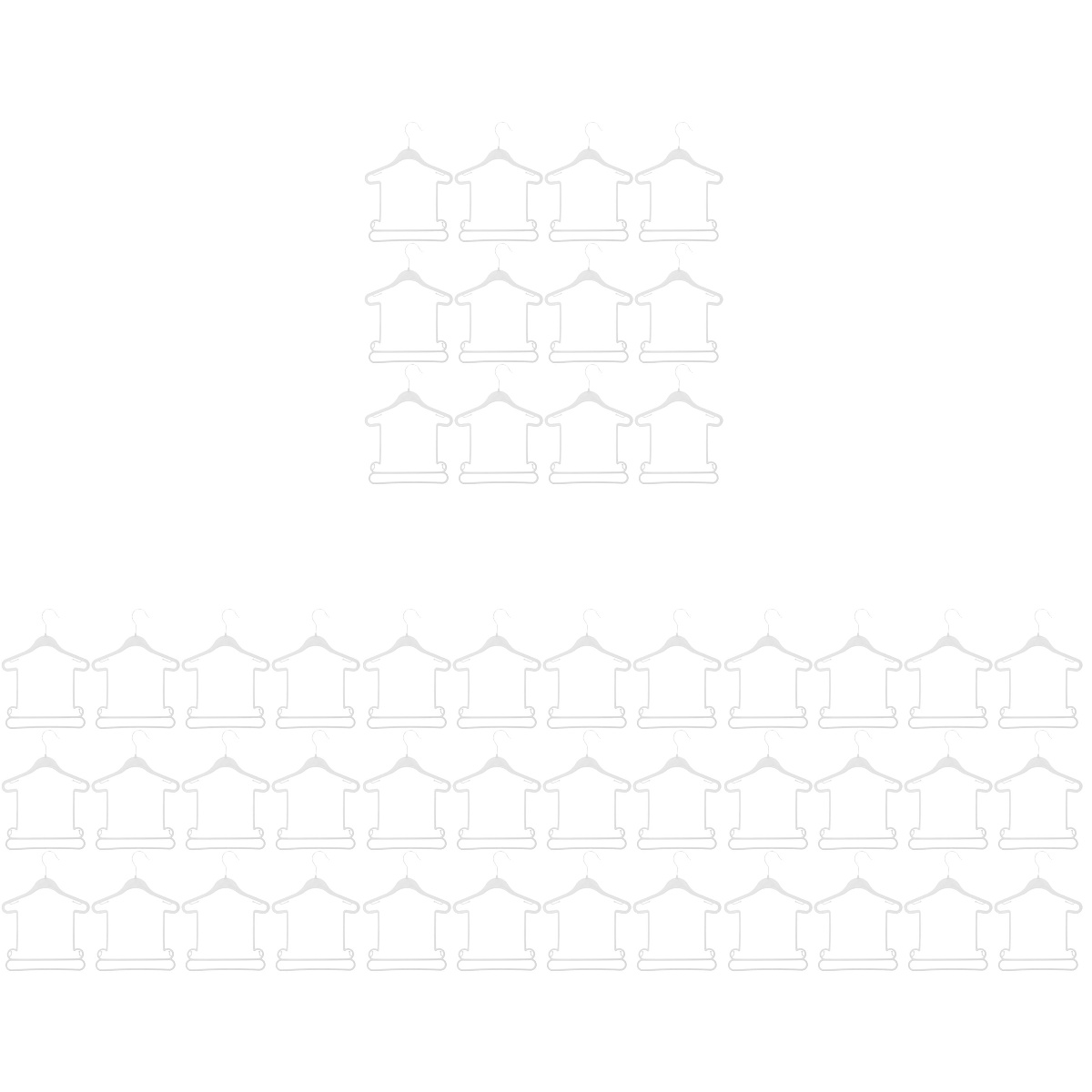 unbranded 48 pcs  Kids Clothes Hangers Baby Clothes Drying Racks Infant Clothes Laundry Hangers