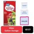 thumbnail image 2 of (4 pack) Great Value Fresh Seal Slider Zipper Bags, Gallon Storage, 60 Count, 2 of 7