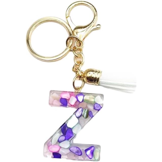Letter Keychain,26 Letters A-Z Decorative Letter Keychain,Name Keychain for Women Girls Men Teenager Gift