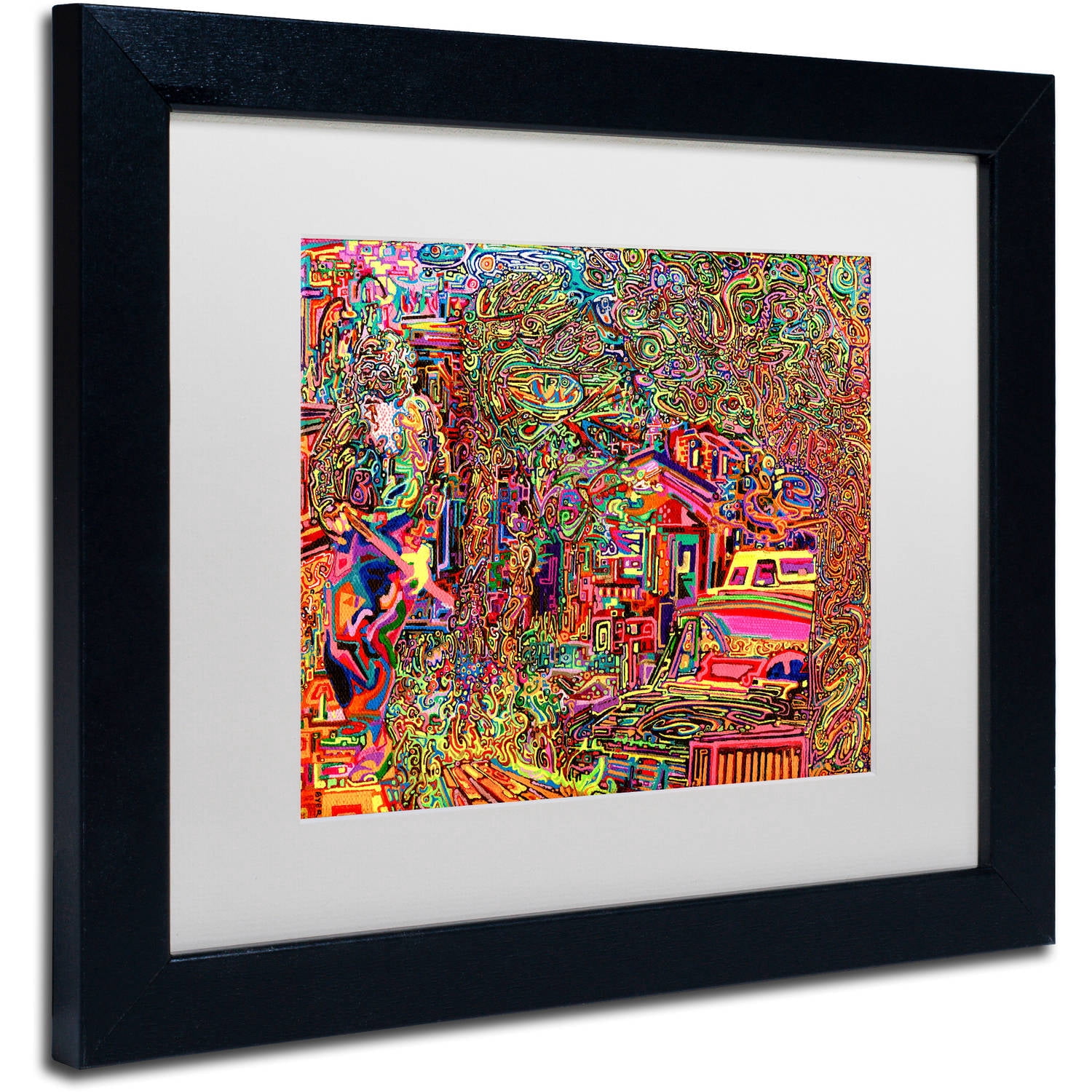 Trademark Fine Art "One Inch Further" Canvas Art by Josh Byer, White Matte, Black Frame
