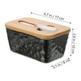 thumbnail image 2 of TAILTOSS Household Kitchen Utensil Butter Keeper 1 Set Black Ceramic and Wood with Sealed Lid for Freshness, 2 of 8