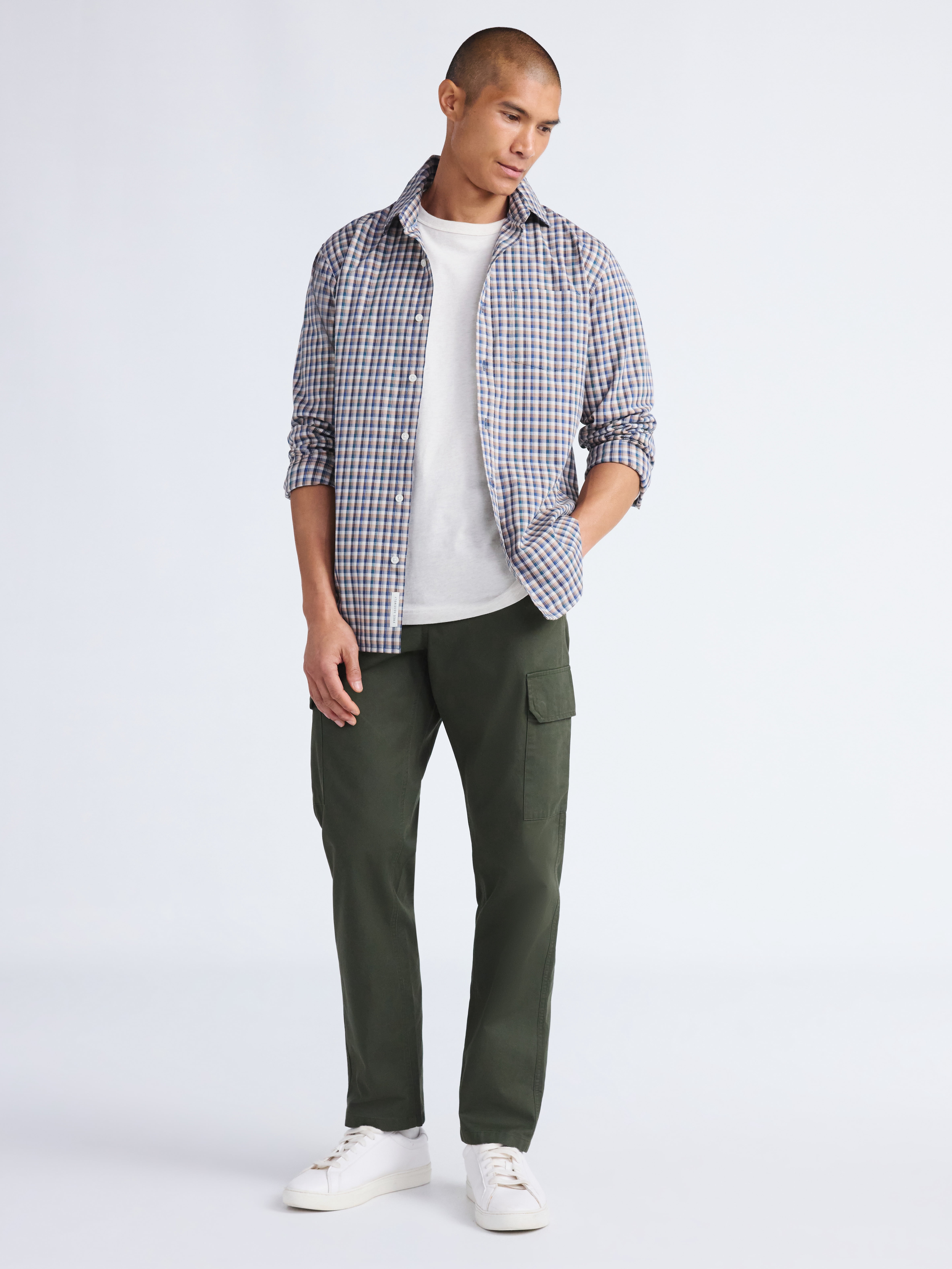 Free Assembly Men's Cotton Cargo Pants, Sizes XS-3XL