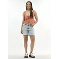 thumbnail image 2 of No Boundaries Tie-Front Woven Cotton Top, Women's, 2 of 5