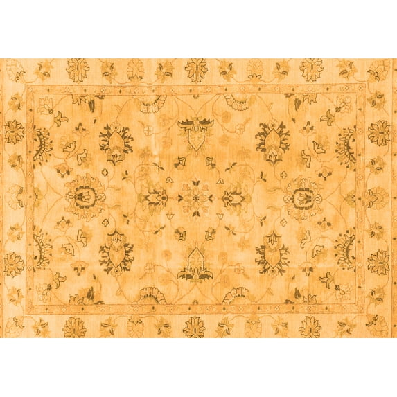 Ahgly Company Indoor Rectangle Oriental Orange Traditional Area Rugs, 2' x 3'