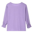 thumbnail image 3 of Teen Clothes for Girls Purple Girls Short Sleeve Tops Crewneck Summer Clothes Toddler Girl Girls T Shirts 13-14 Years, 3 of 3