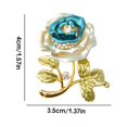 thumbnail image 4 of Guardurnaity Broches para mujer y niña, alfileres esmaltados con diamantes de imitación rosas, broche con purpurina, joyería, chal, decoraciones Accesorios de disfraces Azul, 4 of 6