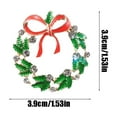 thumbnail image 3 of Xecvkr Christmas Tree Brooch Pin Alloy Wreath Corsage Festive Accessories Multicolor Metal Holiday Gift 1.53in 1pc, 3 of 6