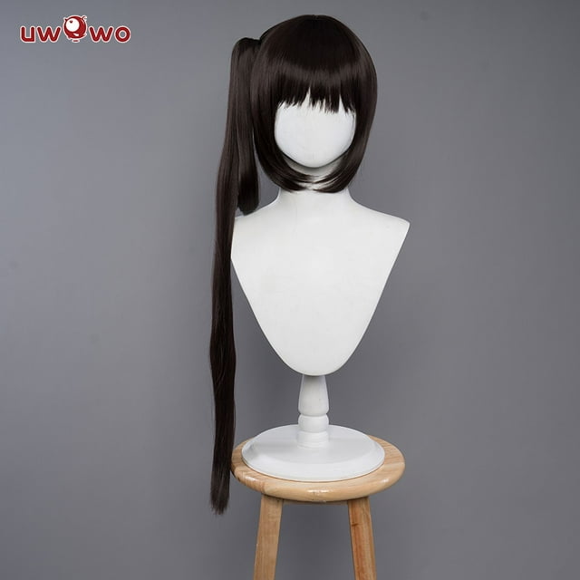 XXX Jeu Azurr Lanee Chenhai Perruque Cosplay Cosplay Cheveux Noirs 75 cm Queue de Cheval Longue Cheveux Résistants à la Chaleur