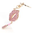thumbnail image 1 of Keychain Pendant, Rhinestone Keychain Lip Shape Unique Design Beautiful Stylish Sturdy Durable  For Car Pendants For Bag Ornaments Pink,Blue,Red, 1 of 8