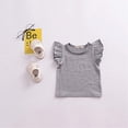 thumbnail image 2 of EYIIYE Baby Girl Ruffle Sleeve T-Shirt Top Basic Tee Summer Outfit, 2 of 5