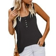 thumbnail image 6 of WMTBSRSW Women's Summer Tank Top Half Button Down Neck Sleeveless Tops 2025 Trendy Loose Tunic Tops, 6 of 6