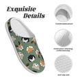 thumbnail image 5 of Balery Animal Heads Pattern Women's Fuzzy Memory Foam Slippers Fluffy Winter House Shoes Indoor and Outdoor-35/36, 5 of 7