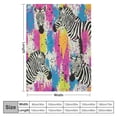 thumbnail image 4 of Orinice Colorful Zebra Throw Blanket, ,Soft,Lightweight  Bright Paint Splashes Blankets - Gifts for Kids Women,for Couch Office Travel,Home Living Room Artistic Farmhouse Decor 60x80in, 4 of 6