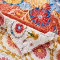 thumbnail image 4 of Benjara Xan 3pc Queen Bedspread and Pillow Sham Set- Bouquet Print- Multicolor, 4 of 6