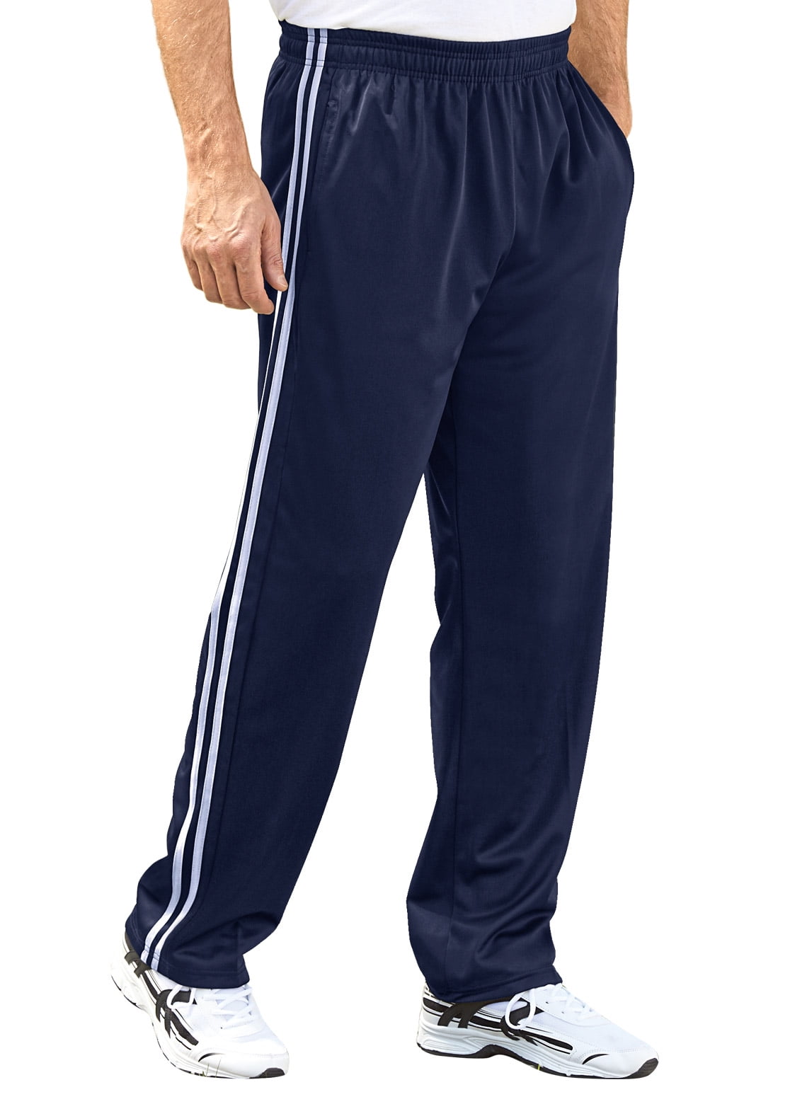 Plus Size Men's Casual Contrast Color Sports Pants For Big Tall