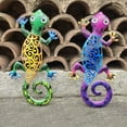 thumbnail image 2 of JINSIJU Gecko Shaped Wall Decoration Wrought Iron Hollowed Hanging Craft, 2 of 7
