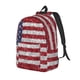 thumbnail image 1 of Disketp America Flag Glitter Mochila de Lona Estampada, Mochila Escolar de Viaje Ligera para Estudiantes y Portátil-Medium, 1 of 5