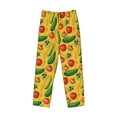 thumbnail image 6 of Uemuo Colorful Vegetables Pattern Men's Wide Leg Palazzo Lounge Pants with Pockets Light Weight Loose Comfy Casual Pajama Pants-Small, 6 of 9