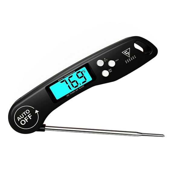Toytexx Thermomètre Numérique pour Viande, Sonde de Lecture Instantanée 3 s avec Affichage Réversible pour BBQ et Cuisine