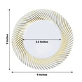 thumbnail image 3 of Balsa Circle 10 Round 9" White Gold Disposable Dinner Plastic Plates Swirl Design Trim Party Events Decorations Supplies, 3 of 8