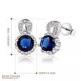 thumbnail image 3 of EOEMY Sterling Silver Plated Earrings Butterfly Stud Zirconia Push Back Clasp L691-Blue, 3 of 6