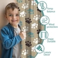 thumbnail image 3 of Blackout Kids Curtains,Paw Prints Childrens Insulated Curtains Set Of 2,Bedroom Essentials,Toddler Room Decor 52x63in(132x160cm), 3 of 4