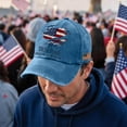 thumbnail image 4 of USA 250th Anniversary Commemorative Hat Adjustable Distressed Retro Cap 1776-2026 Patriotic Tribute Gift for Men Veterans History Buffs,Light Blue, 4 of 5
