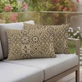 thumbnail image 2 of Outdoor Waterproof Pillow Covers Abstract Brown Geometric Texture Decorative Throw Pillow Protectors,Pillowcase Cushion Cases for Patio Sofa Garden Couch,20x12in,Pack of 2, 2 of 9