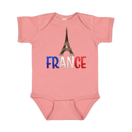 

Inktastic France Eiffel Tower Flag in Text Gift Baby Boy or Baby Girl Bodysuit