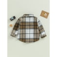 thumbnail image 5 of Toddler Boys Clothes 6M 12M 18M 24M 2Y 3Y 4Y Button Down Flannel Shirt Plaid Pocket Fall Top Little Kids Long Sleeve Outerwear, 5 of 9