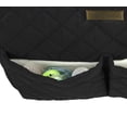 thumbnail image 6 of Baby Essentials 3 Piece Multi-Pocket Quilted Diaper Bag Tote with Removable Luggage Strap and Matching Changing Pad in Black, 6 of 10