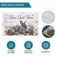 thumbnail image 6 of Rabbits Pine Cone Placemats Set of 4, Sweet Home Texture Farmhouse Grey Wooden Placemats for Dining Table, Place Mats for Kitchen Tabletop, Waterproof Wipeable Dining Table Mats Set, 6 of 9