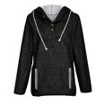 thumbnail image 3 of WREESH Sweat à Capuche pour Femmes avec Boutons et Col, Poches, Cordon de Serrage, 3 of 5