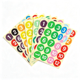 Sticker Label With Numbers CCOCC 180Pcs Self Adhesive Number Stickers 1-12,12 Sheets Consecutive ...