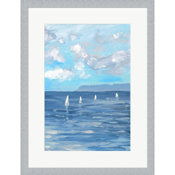 Great Art Now Boats and Waves II by Dan Meneely, Framed Wall Art, 18.25W x 24H