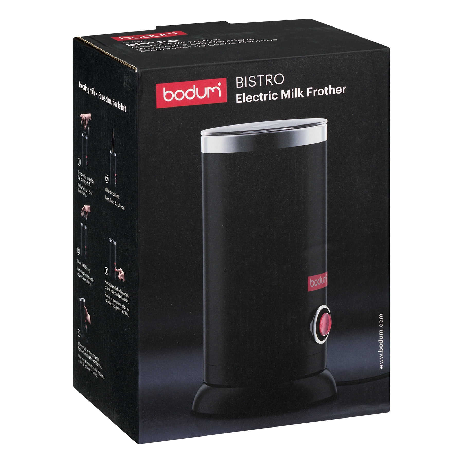 Bodum Bistro Electric Milk Frother / Heater 11902-01US Black NEW