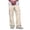 Beige, variant on Sorvello Men's Casual Cargo Pants Workout Joggers Drawstring Chino Cargo Sweatpants Hiking Outdoor Twill Sport Long Pants White XXL