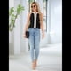 thumbnail image 5 of Camisa de con Cuello en V y Sin Mangas para Mujer, para Oficina y Trabajo. Negro L, 5 of 9
