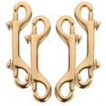 thumbnail image 3 of 4 Pcs Brass Lobster Clasp Oval Swivel Trigger Clips Hooks for Straps Bags Belting Leathercraft, 3 of 3