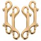 thumbnail image 3 of 4 Pcs Brass Lobster Clasp Oval Swivel Trigger Clips Hooks for Straps Bags Belting Leathercraft, 3 of 3