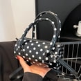 thumbnail image 6 of Polka Dot Crossbody Bags for Women Round Boston Bag Glossy Purses Women Satchel Handbag Cute Mini Bucket Bag Trendy, 6 of 9